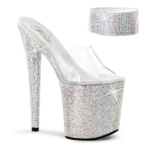 Trasparente Strass 20 cm BEJEWELED-812RS Plateau Sandali Tacco Altissimo