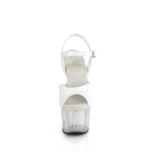 Trasparente plateau 18 cm ADORE-709HT Bianche sandali tacchi alti donna