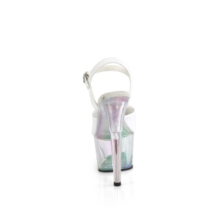 Trasparente plateau 18 cm ADORE-709HT Bianche sandali tacchi alti donna