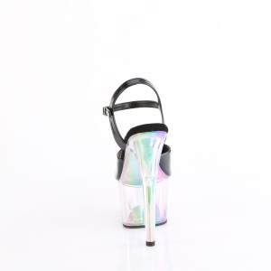 Trasparente plateau 18 cm ADORE-709HT Nero sandali tacchi alti donna