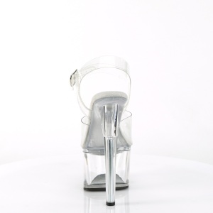 Trasparente sandali pleaser con plateau e tacco 18 cm PASSION-708
