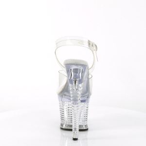 Trasparente sandali pleaser con plateau e tacco 18 cm SPECTATOR-708