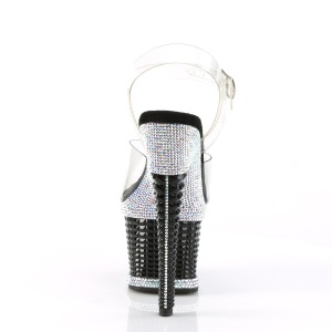 Trasparente sandali pleaser con plateau e tacco 18 cm SPECTATOR-708RS