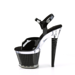 Trasparente sandali pleaser con plateau e tacco 18 cm SPECTATOR-709