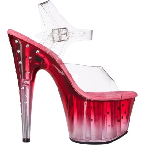 Trasparente sandali pleaser con plateau e tacco 18 cm STARDUST-708T