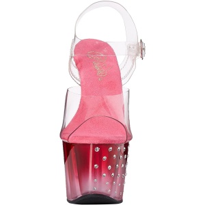 Trasparente sandali pleaser con plateau e tacco 18 cm STARDUST-708T