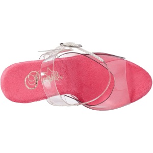Trasparente sandali pleaser con plateau e tacco 18 cm STARDUST-708T