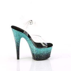 Turchese 18 cm ADORE-708SS scintillare plateau sandali donna con tacco