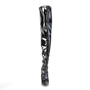 Varnished patent boots 10 cm CLASSIQUE-3000 pointed toe stiletto overknee boots