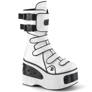 Vegan 11,5 cm KERA-108 demonia alternative boots platform white