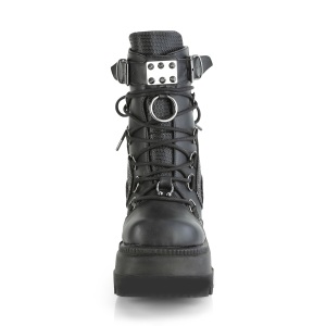 Vegan 11,5 cm SHAKER-60 lolita ankle boots wedge platform
