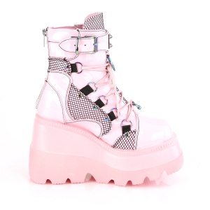 Vegan 11,5 cm SHAKER-602 lolita stivaletti con zeppa plateau