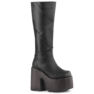 Vegan 13 cm DemoniaCult CAMEL-280 chunky heel platform boots