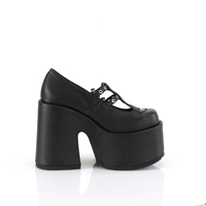 Vegan 13 cm DemoniaCult CAMEL-55 chunky heel platform shoes