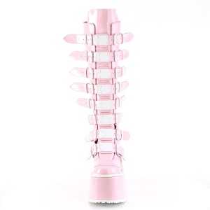 Vegan 14 cm SWING-815 buckle boots - alternative boots platform rose