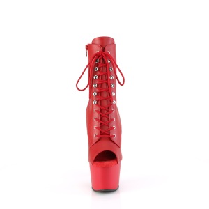 Vegan 18 cm ADORE-1021 Exotic platform peep toe ankle boots red