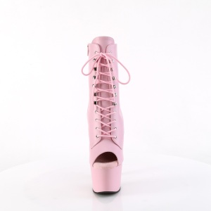 Vegan 18 cm ADORE-1021 Exotic platform peep toe ankle boots rose