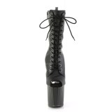 Vegan 19 cm ENCHANT-1041 open toe ankle boots black