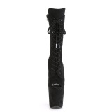 Vegan 20 cm FLAMINGO-1051FS Exotic platform peep toe boots black