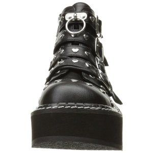 Vegan 5 cm DemoniaCult EMILY-315-1 goth ankle boots with buckles