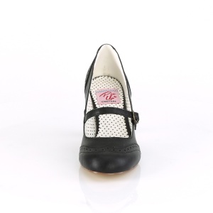 Vegan 7,5 cm FLAPPER-32 maryjane pumps retro vintage black