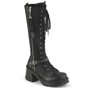 Vegan 7 cm DemoniaCult BRATTY-206 chunky heel platform boots