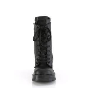 Vegan 7 cm DemoniaCult BRATTY-50 chunky heel ankle boots