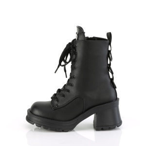 Vegan 7 cm DemoniaCult BRATTY-50 chunky heel ankle boots