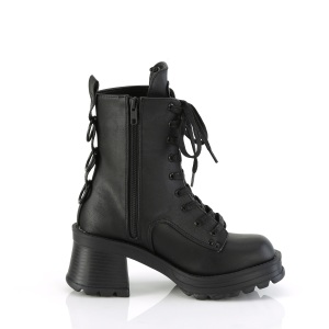 Vegan 7 cm DemoniaCult BRATTY-50 chunky heel ankle boots