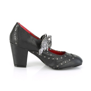 Vegan 8 cm VIVIKA-32 gothic maryjane pumps with bat wings