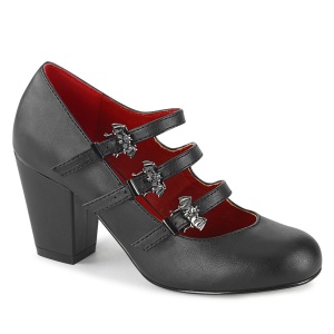 Vegan 8 cm VIVIKA-38-2 gothic maryjane pumps with bat wings