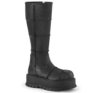 Vegan black 5 cm SLACKER-230 cyberpunk platform boots