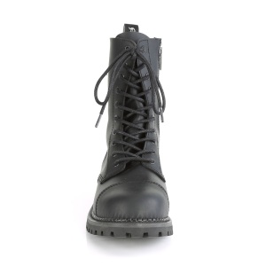 Vegan leather RIOT-10 demonia ankle boots - steel toe combat boots
