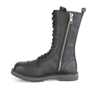 Vegan leather RIOT-14 demonia boots - unisex steel toe combat boots