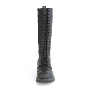 Vegan leather RIOT-20 demonia boots - unisex steel toe combat boots