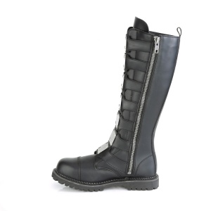 Vegan leather RIOT-21MP demonia boots - unisex steel toe combat boots