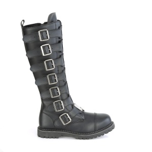 Vegan leather RIOT-21MP demonia boots - unisex steel toe combat boots