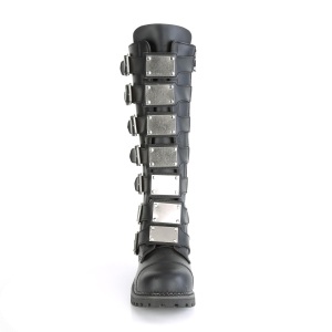 Vegan leather RIOT-21MP demonia boots - unisex steel toe combat boots