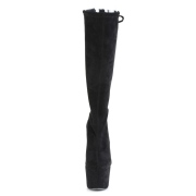 Vegan suede 18 cm ADORE-2008 Exotic pole dance boots in black