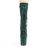 Vegan suede 20 cm FLAMINGO-1050FS Exotic pole dance boots in green