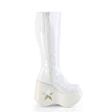 Vegan white 13 cm DYNAMITE-218 emo punk platform wedges boots