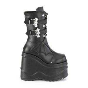 Vegane 15 cm WAVE-150 demoniacult stivali zeppa altissima con plateau