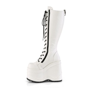 Vegane 15 cm WAVE-200-2 demoniacult stivali zeppa altissima con plateau
