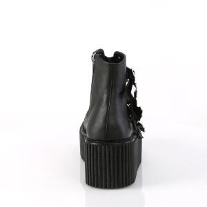 Vegane 7,5 cm CREEPER-260 stivaletti creepers donna fibbia larga