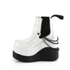 Vegane boots bianchi 13 cm VOID-50 demonia stivali zeppa altissima con plateau