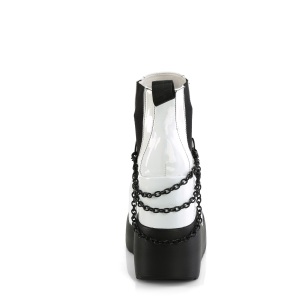 Vegane boots bianchi 13 cm VOID-50 demonia stivali zeppa altissima con plateau