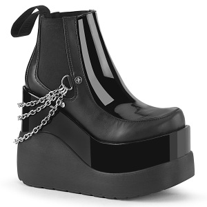 Vegane boots nero 13 cm VOID-50 demonia stivali zeppa altissima con plateau