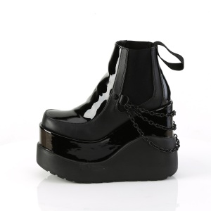 Vegane boots nero 13 cm VOID-50 demonia stivali zeppa altissima con plateau