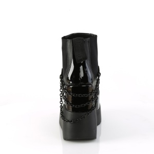 Vegane boots nero 13 cm VOID-50 demonia stivali zeppa altissima con plateau