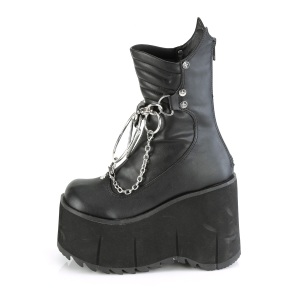 Vegano 11,5 cm KERA-130 demoniacult stivaletti alternative con la suola spessa nere